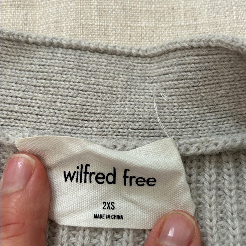 Aritzia Wilfred Free Unwind Open Cardigan Women’s XXS Chunky Knit Loungewear - Picture 2 of 16